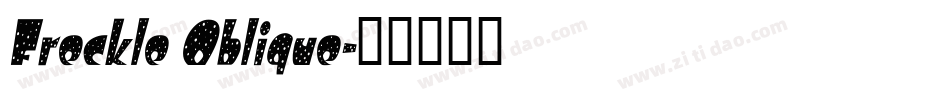 Freckle Oblique字体转换